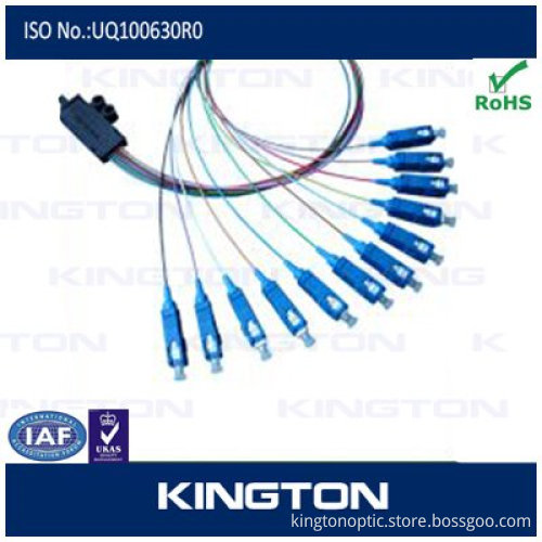 12cores bundle pigtail fiber optic pigtail